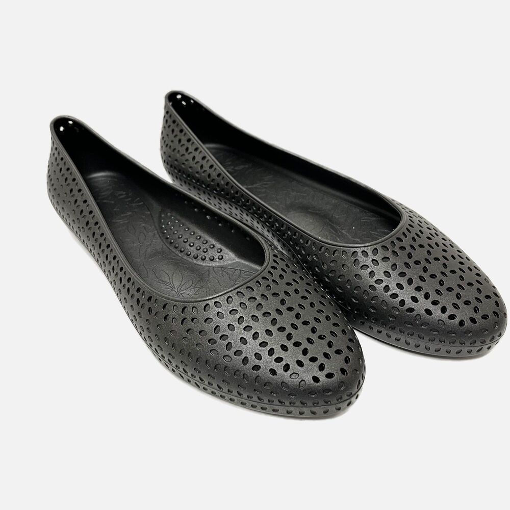 Okabashi Samantha Black Ballet Flats Shoes Size 8 EUC
